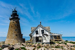 Remote Mount Desert Rock Light and Ruined Keeper's House